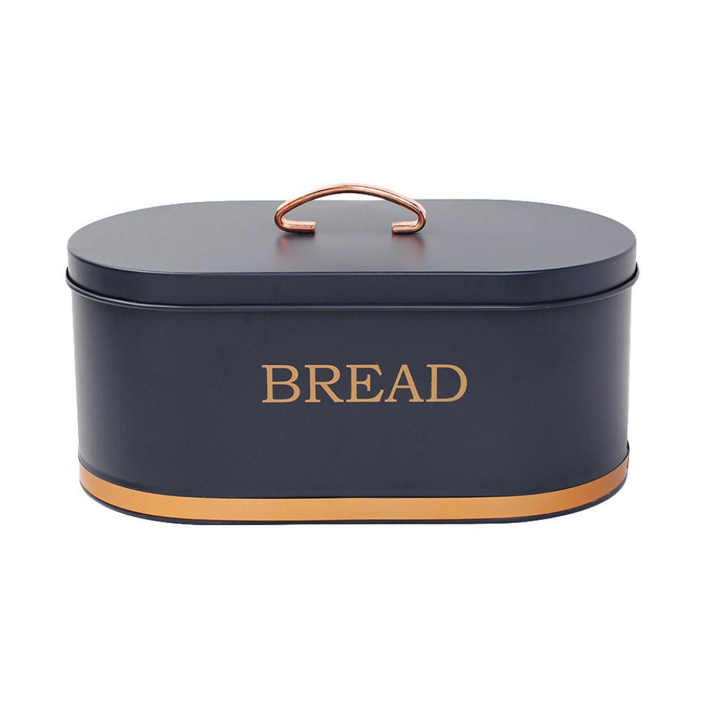 Aufbewahrungsdose – für Brot – blau mit Gold Gr. 34x18 cm