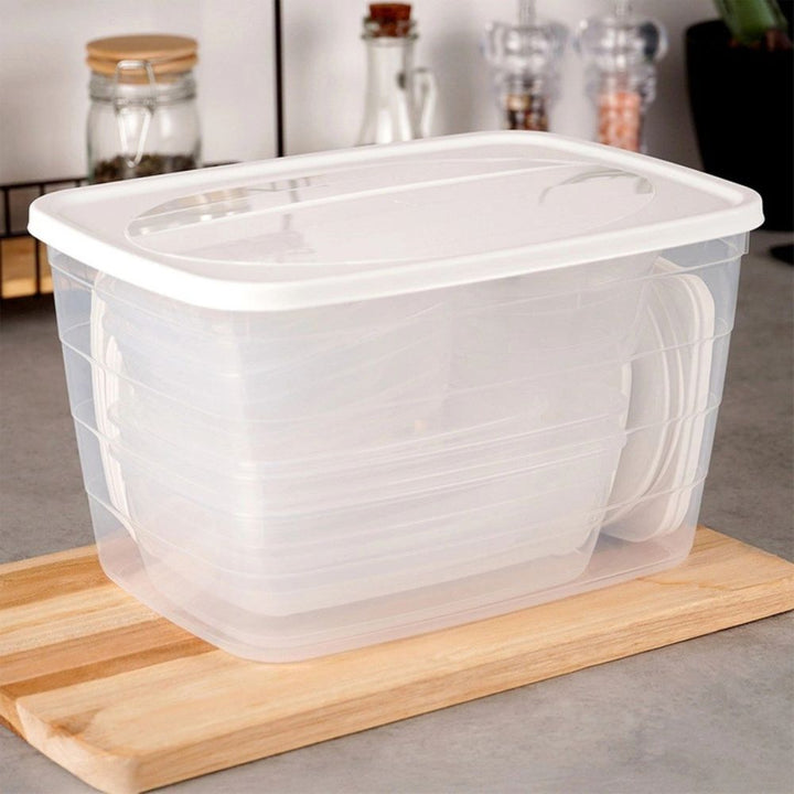 Transparente Aufbewahrungsboxen im Set – 11 Stück.