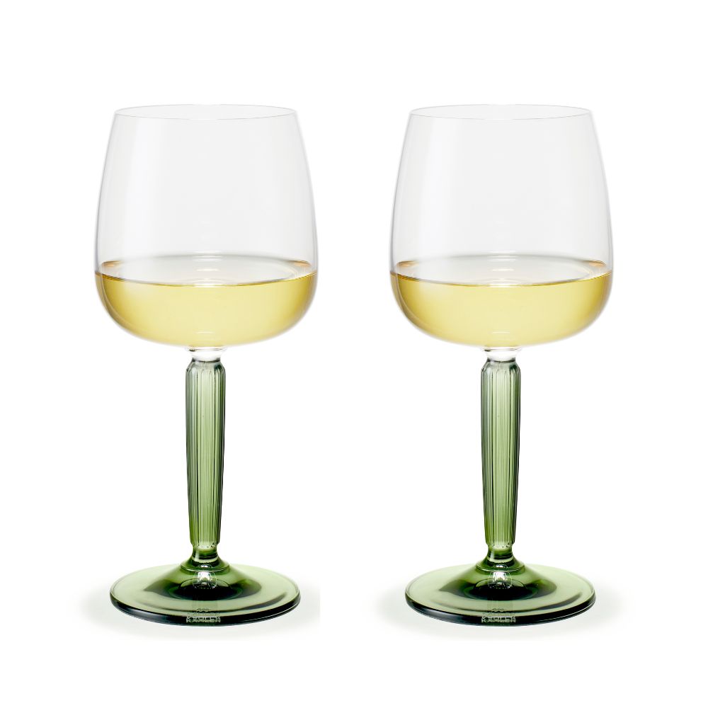 Kähler - Hammershøi Weißweinglas 35 cl grün 2 Stk.