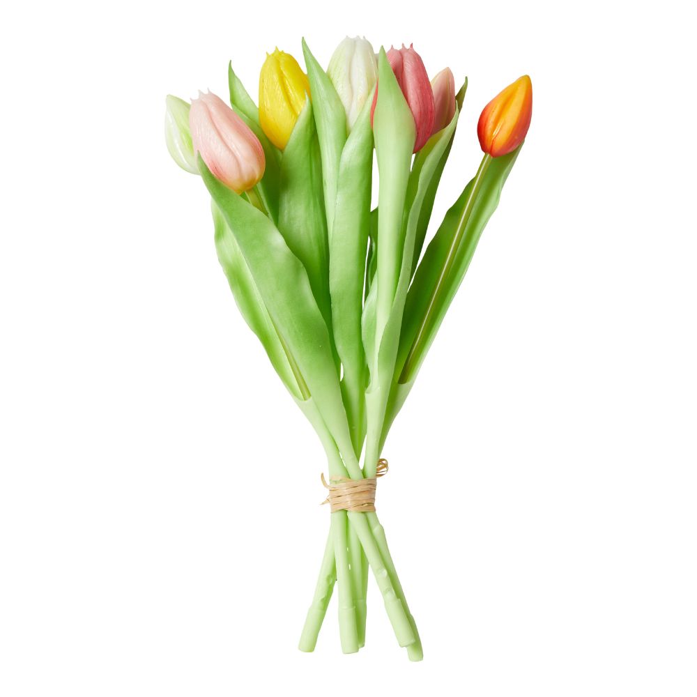 Tulpenstrauß, 7 Stück, 31 cm, mehrfarbig