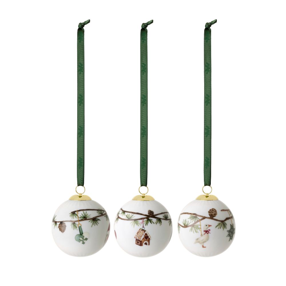 Kähler - Hammershøi Weihnachtskugel Ø6 cm 3 Stk.