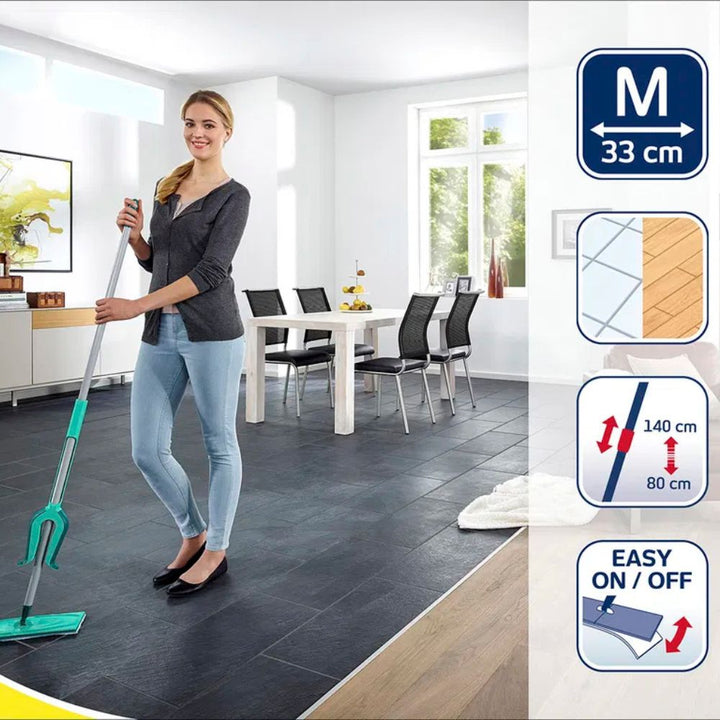 Leifheit - Picobello Bodenreiniger mit Teleskopstiel 33 cm grün
