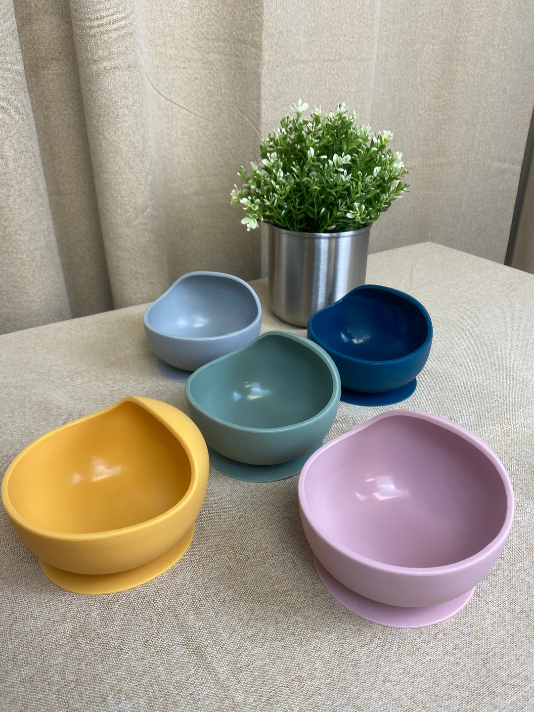 Schüssel mit Löffel – Silikon – 5 verschiedene Farben