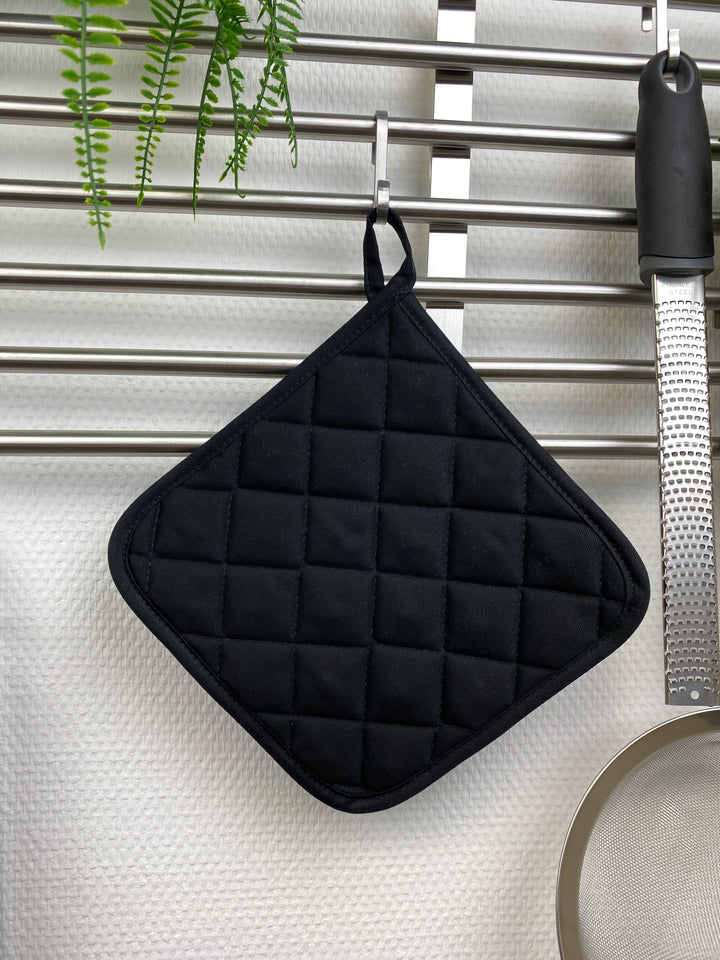 Täglich - Topflappen 19x19 cm schwarz
