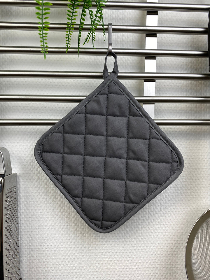 Täglich - Topflappen 19x19 cm grau