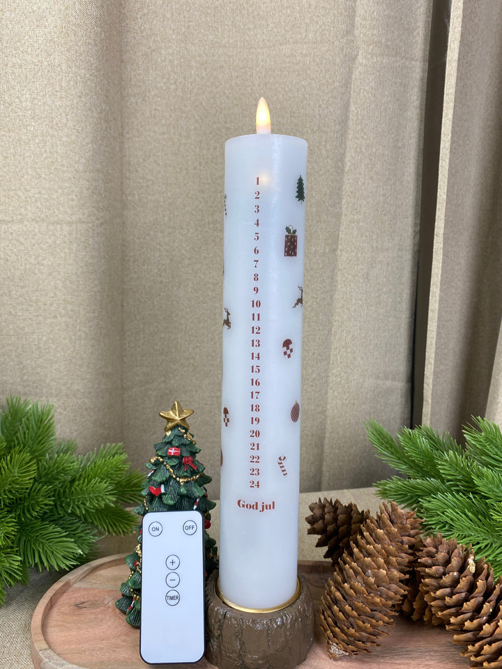 Led-kalenderverlichting met kerstslinger – met afstandsbediening