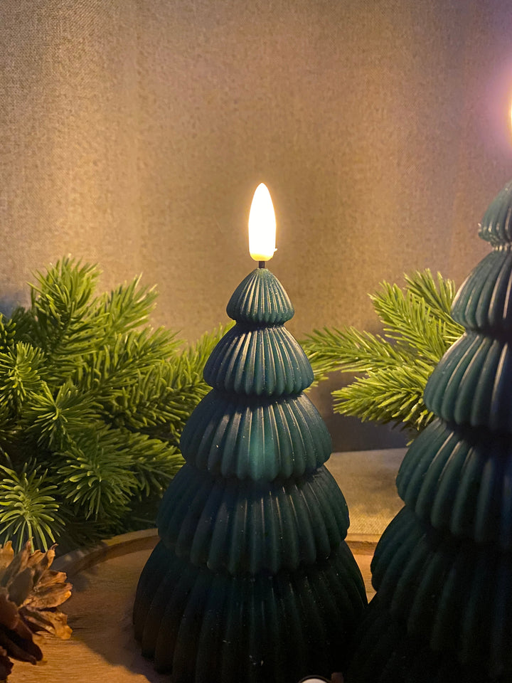 LED-Weihnachtsbaum, 2 Stück, grün - mit Fernbedienung