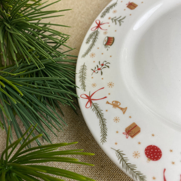 Teller 27 cm mit Weihnachtsmotiv