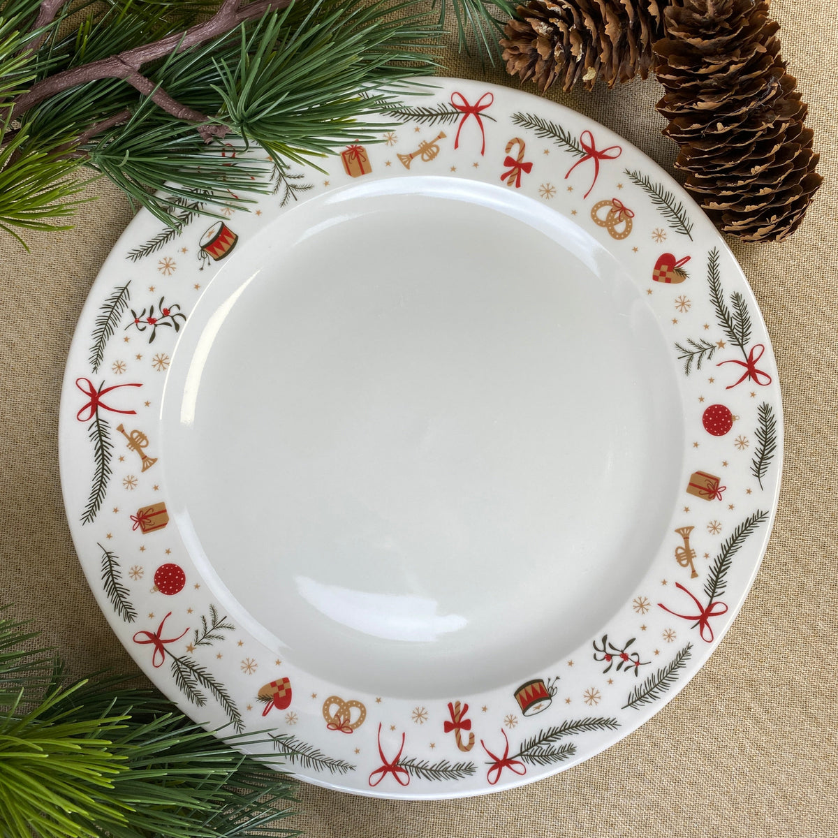 Teller 27 cm mit Weihnachtsmotiv