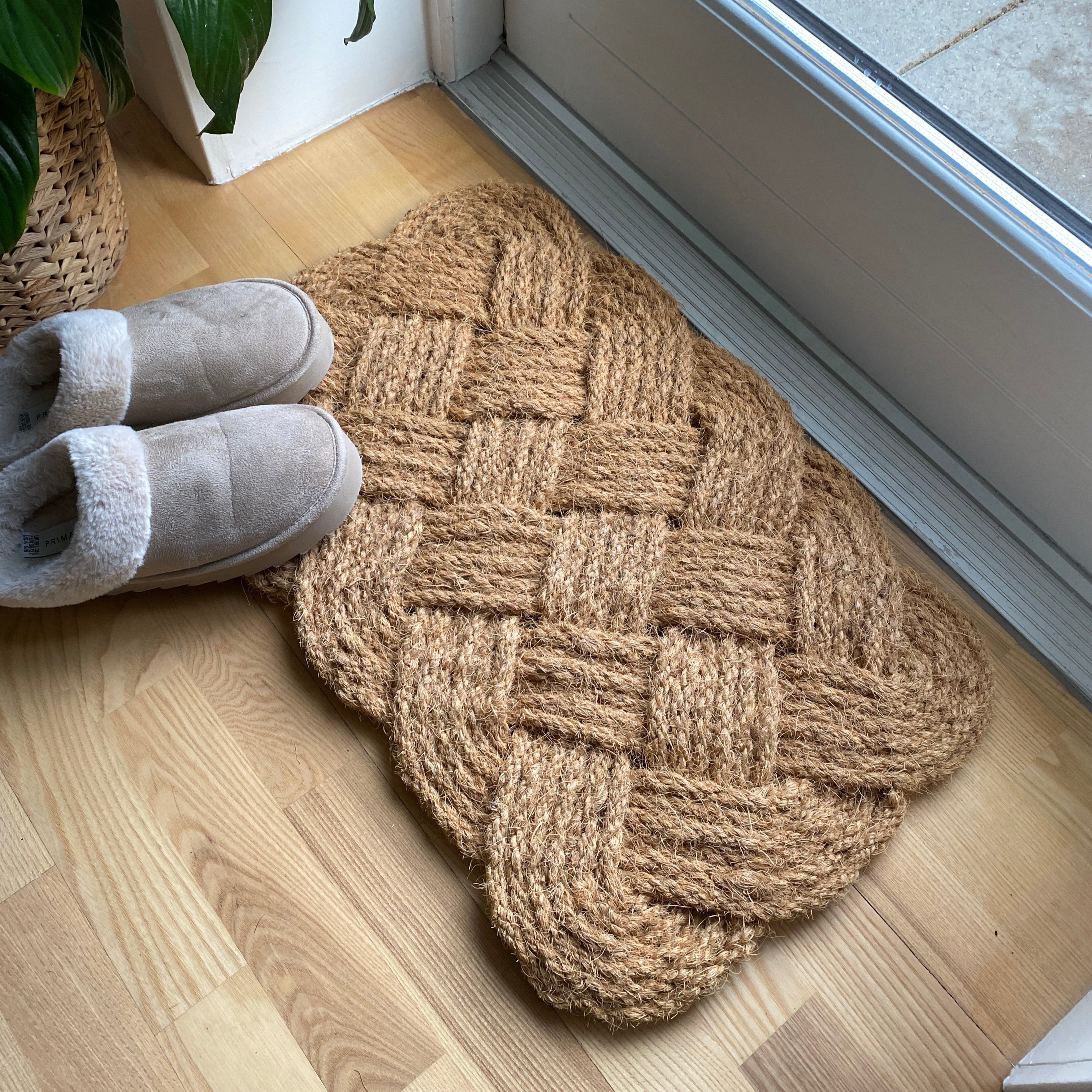 Fußmatte aus Weide, 45 x 75 cm, Jute, natur