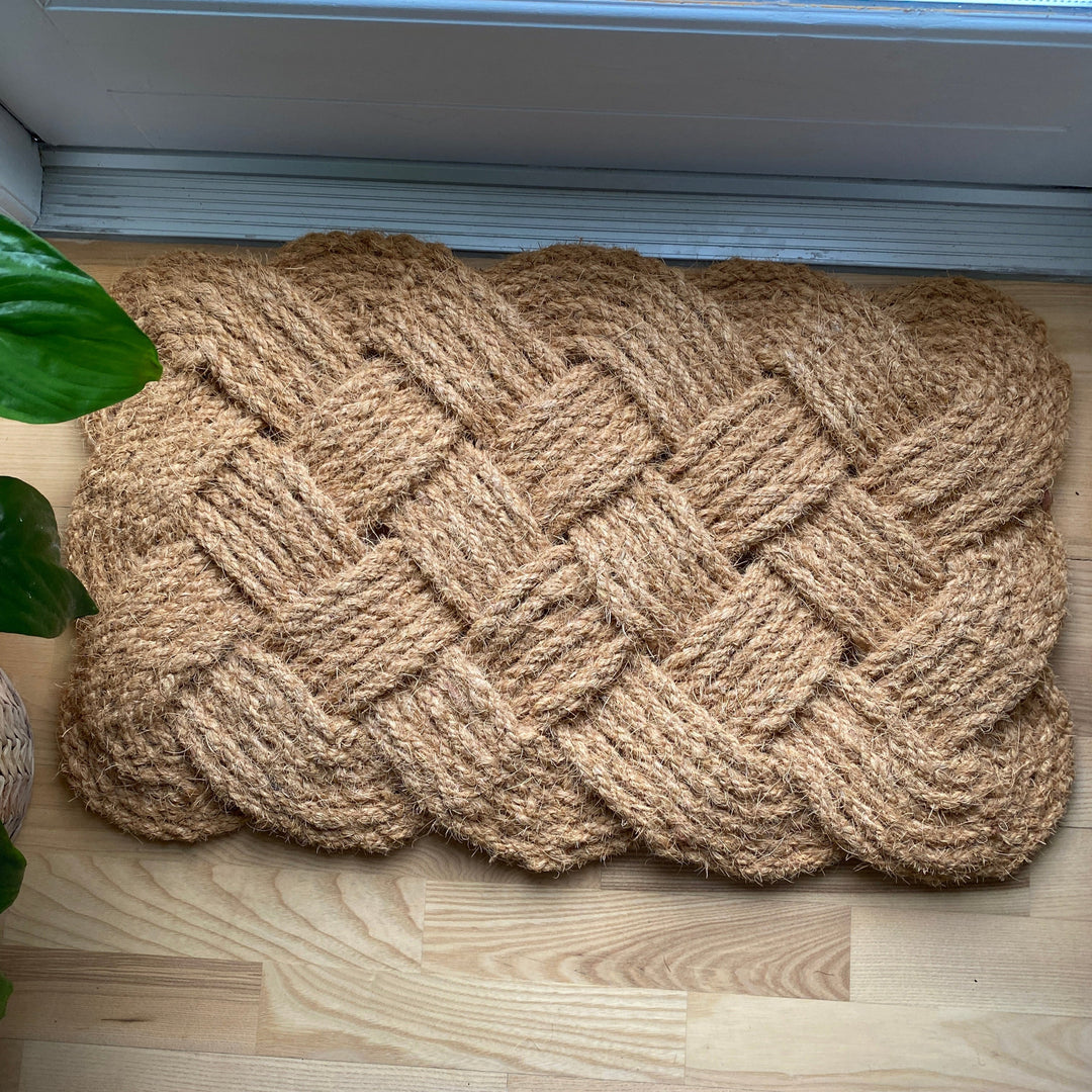 Fußmatte - geflochtenes Muster 40x60 Jute