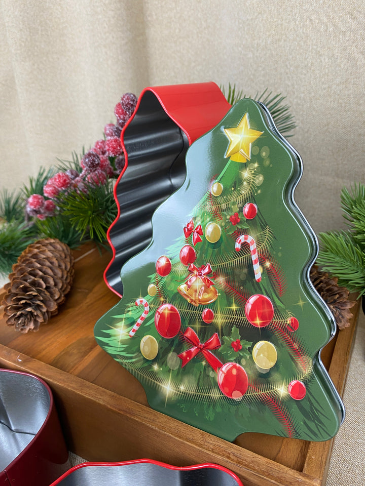 Koekblik, 1 stuk, met kerstmotief, gesorteerd