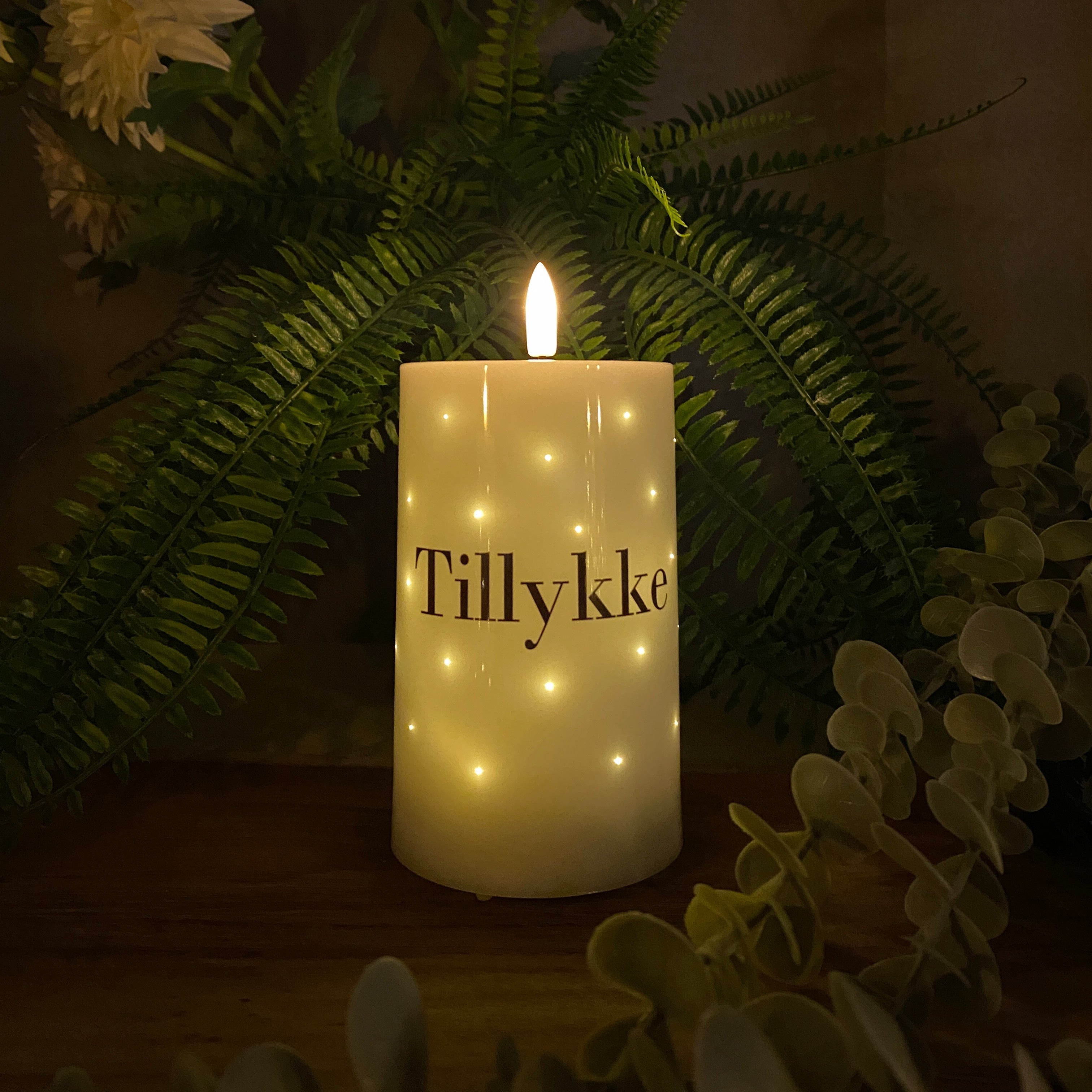 LED-Lichterkette – Funkelnde Glückwünsche 7,5 x 12,5 cm