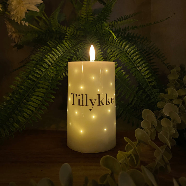LED-Lichterkette – Funkelnde Glückwünsche 7,5 x 12,5 cm