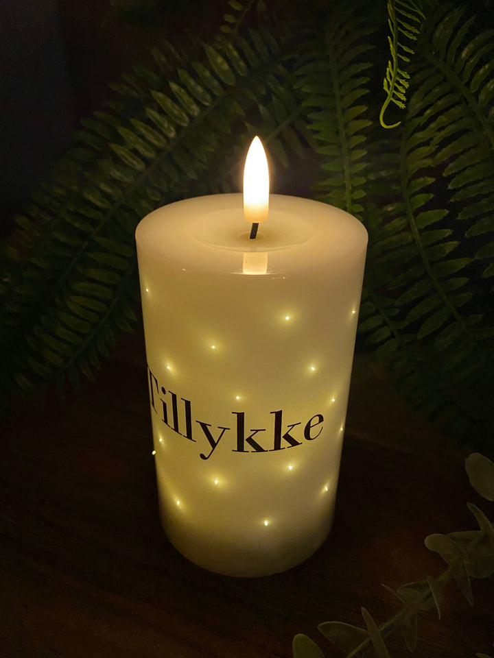 LED-Lichterkette – Funkelnde Glückwünsche 7,5 x 12,5 cm