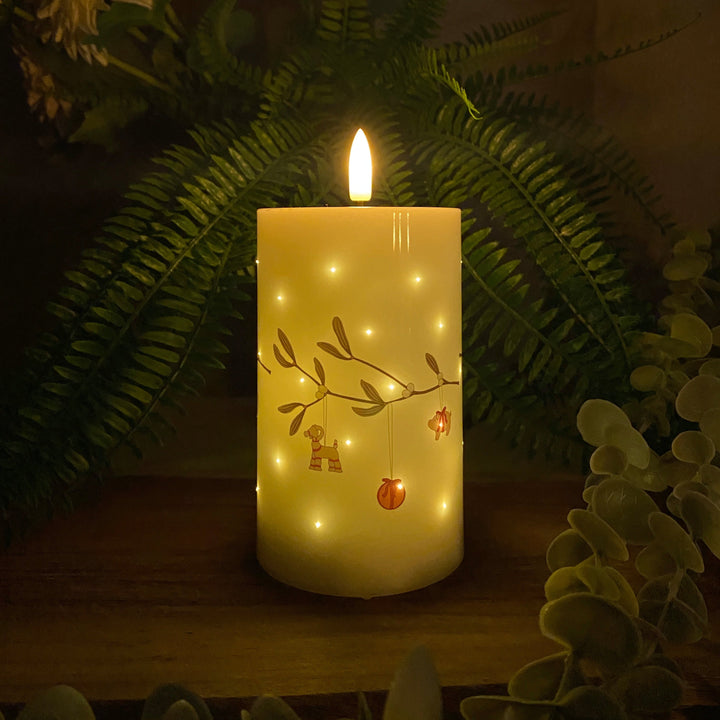 LED-Lichterkette – Funkelnder Mistelzweig 7,5 x 12,5 cm