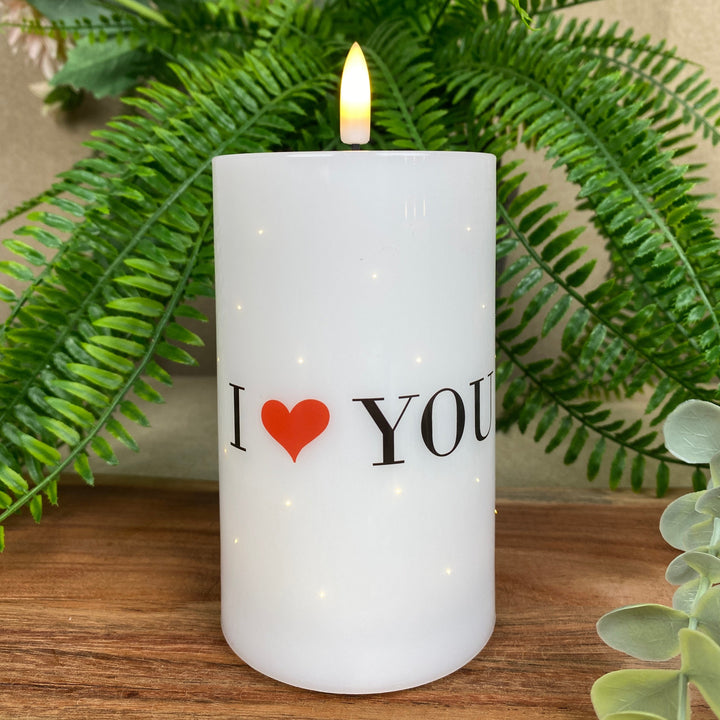 LED-Lichterkette „Ich liebe dich“ (7,5 x 12,5 cm)