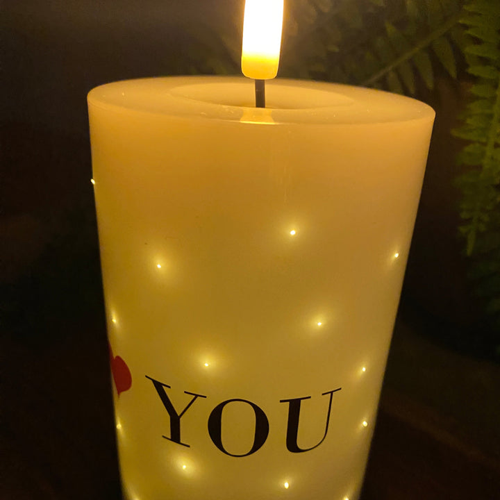 LED-Lichterkette „Ich liebe dich“ (7,5 x 12,5 cm)