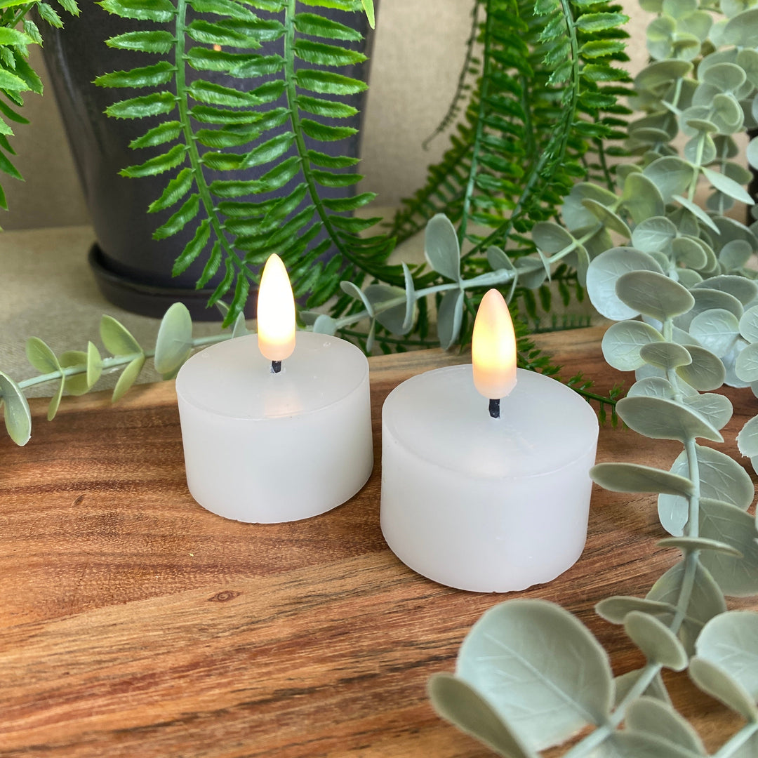 2 LED-Teelichter mit 3D-Flamme