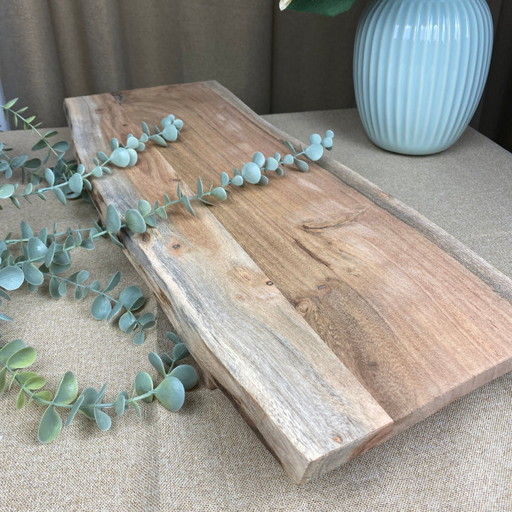 Servierbrett mit Beinen 65x25x5 cm Akazienholz natur