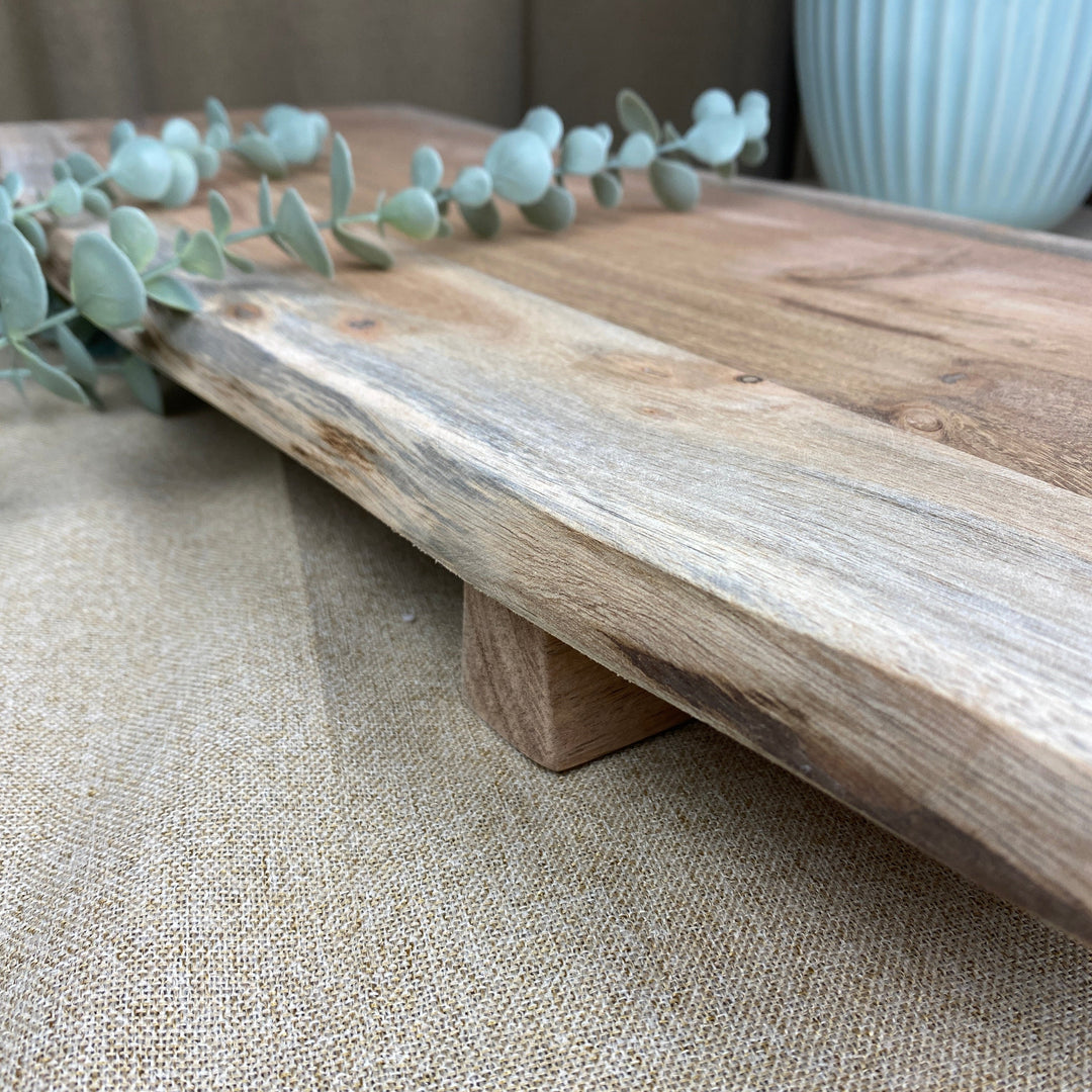 Servierbrett mit Beinen 65x25x5 cm Akazienholz natur