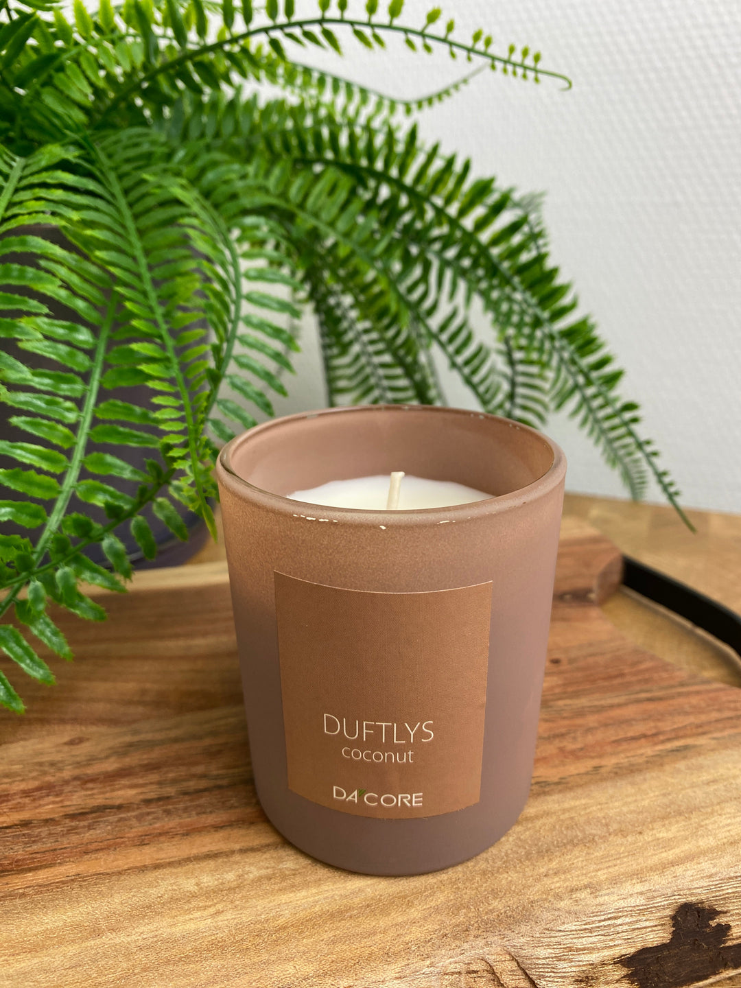 Duftkerze – Kokosduft im braunen Glas