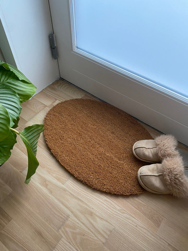 Fußmatte oval 40x60 cm Kokosnuss natur