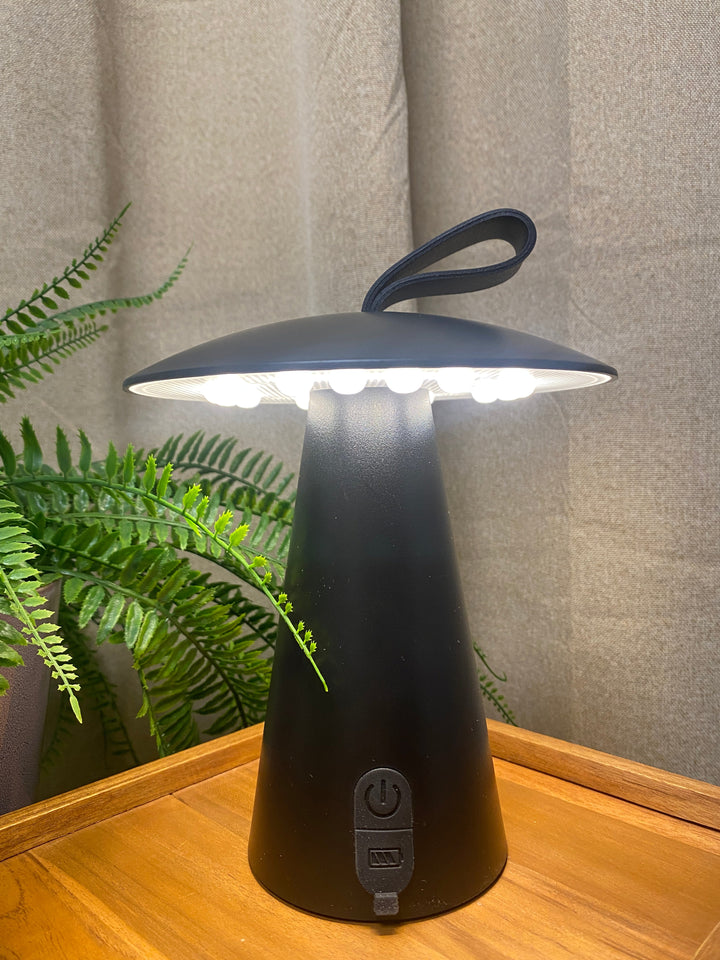LED-Tischleuchte – wiederaufladbar, schwarz
