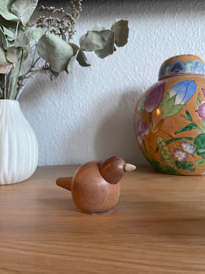 Vogel - H5 cm - mahagonibraun