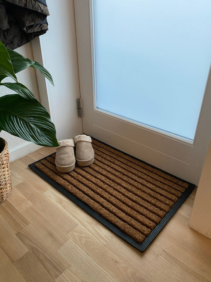 Fußmatte – mit Streifen aus Kokosnuss und Gummi, 45 x 75 cm