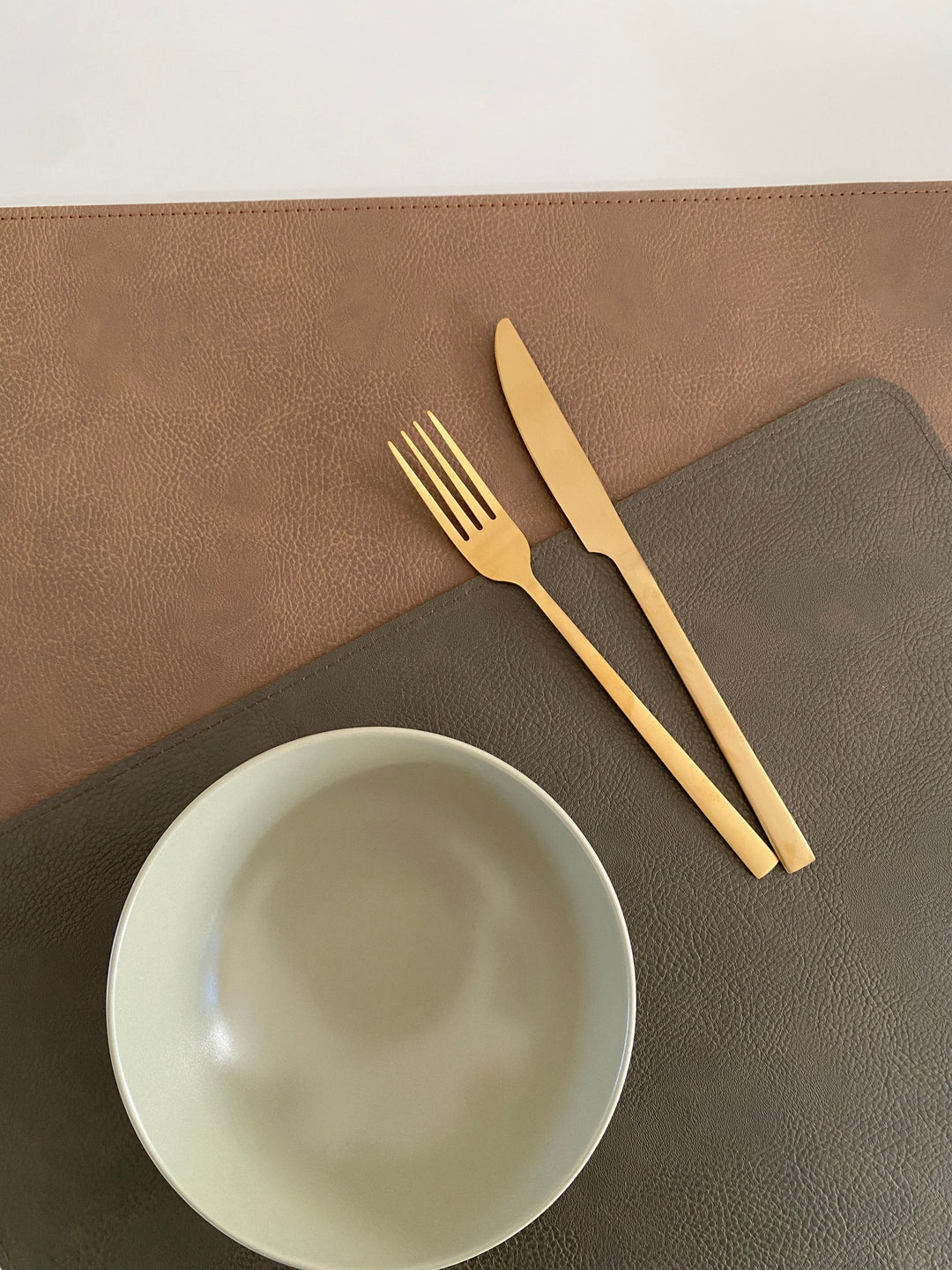 Wendbares Platzset - PU 30x45 cm Armee/Kamel