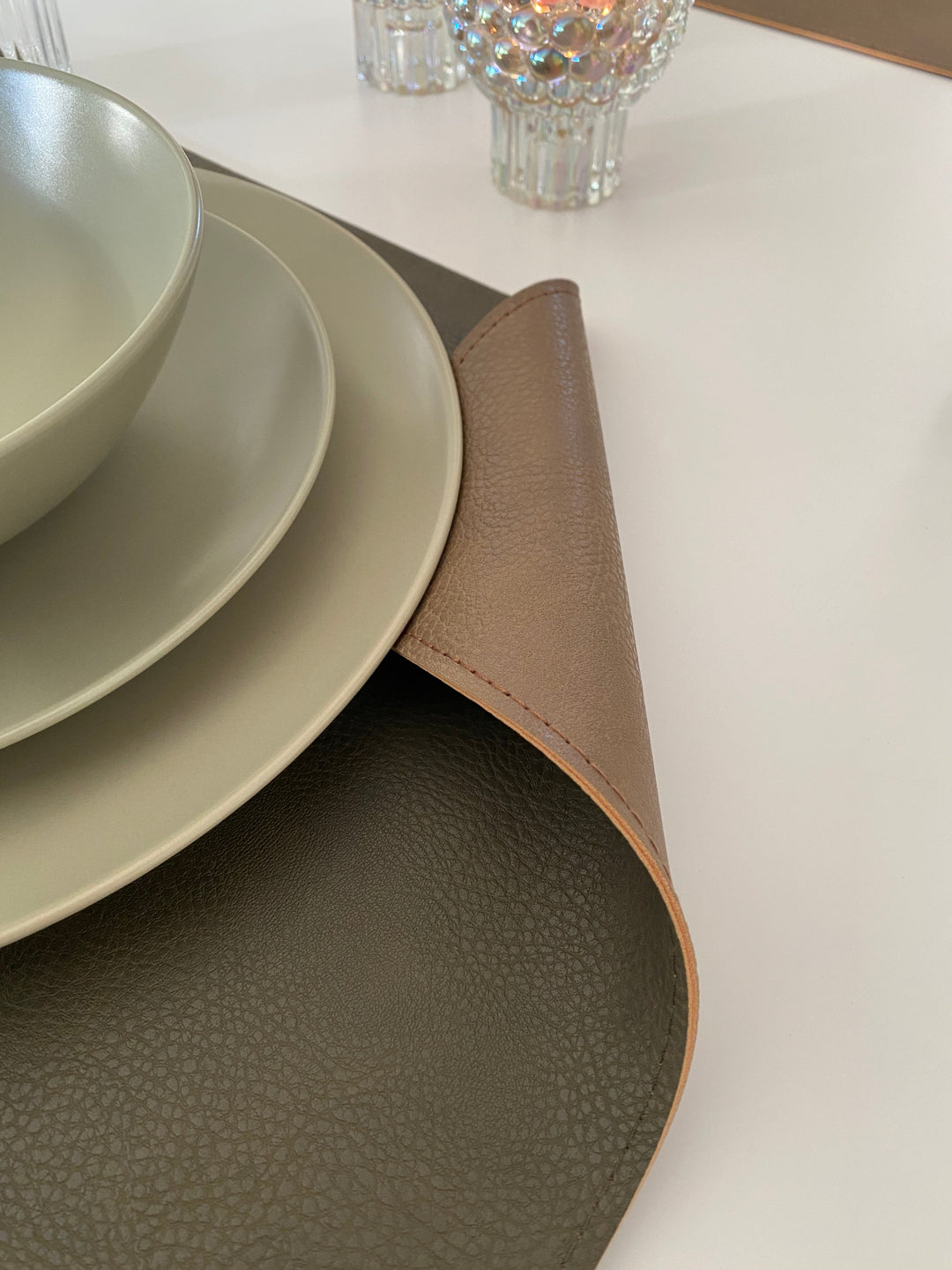 Wendbares Platzset - PU 30x45 cm Armee/Kamel