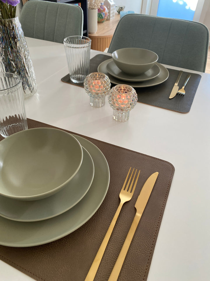 Wendbares Platzset - PU 30x45 cm Armee/Kamel