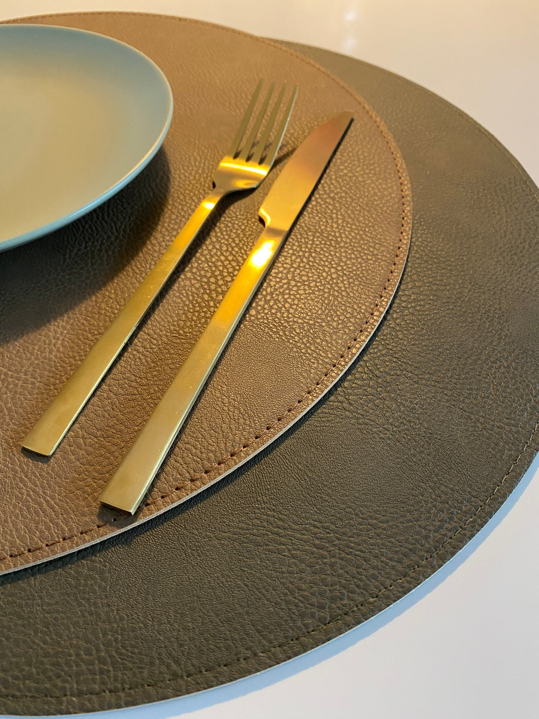 Wendbares Platzset - PU Ø38 cm Armee/Kamel