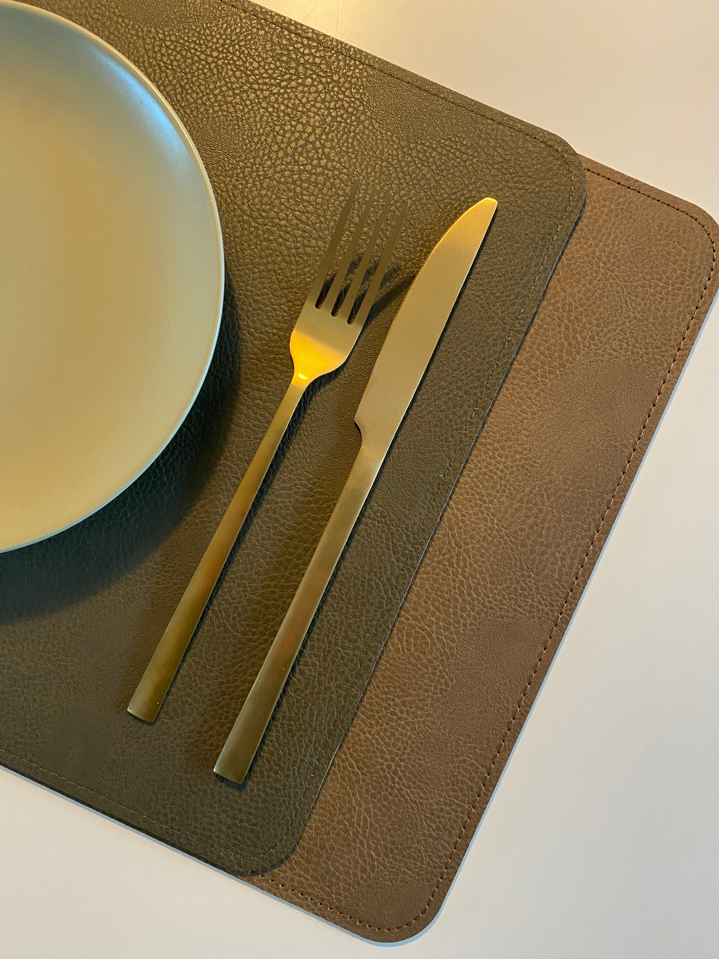 Wendbares Platzset - PU 30x45 cm Armee/Kamel
