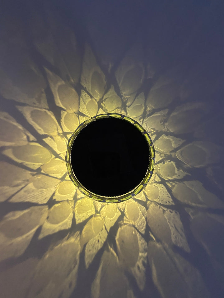 Solar-Tischleuchte Mosaik Ø10xH9 cm grün