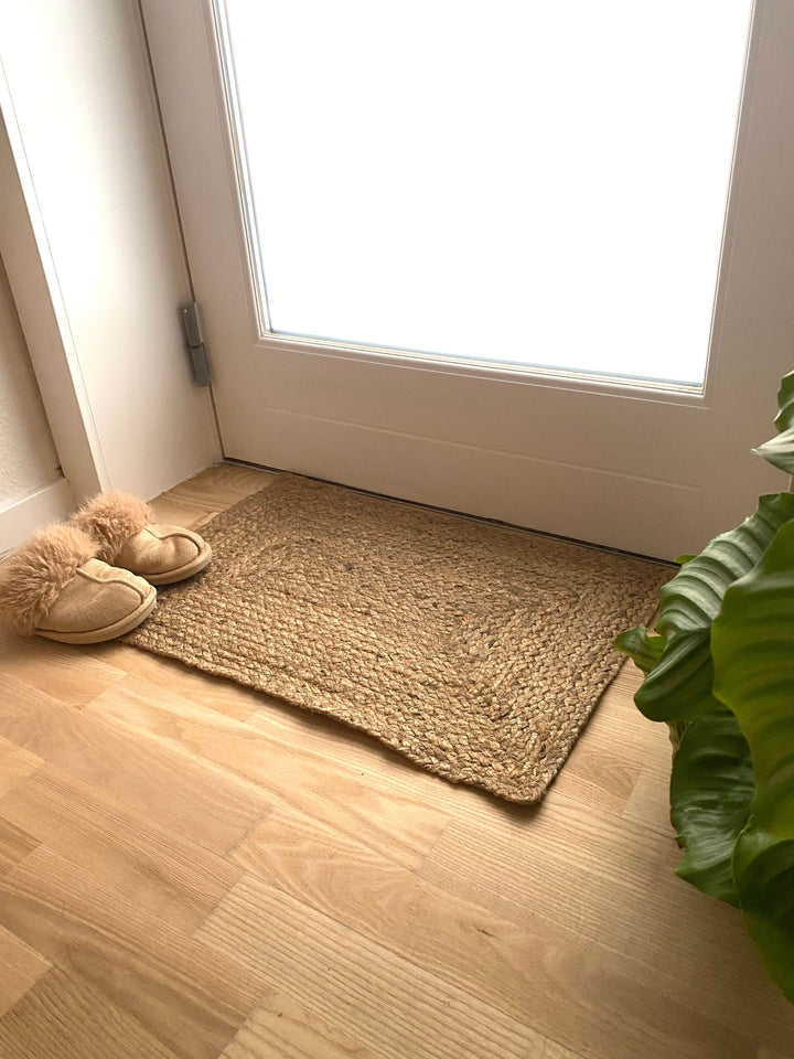 Fußmatte - 40x60 cm geflochtene Jute natur