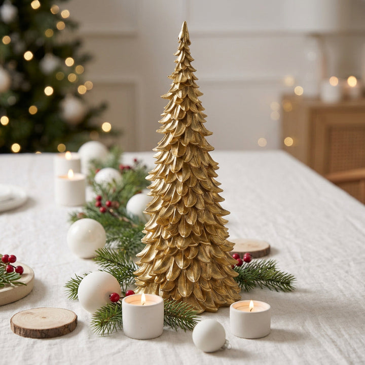 Weihnachtsbaum in Goldfarbe - 45 cm