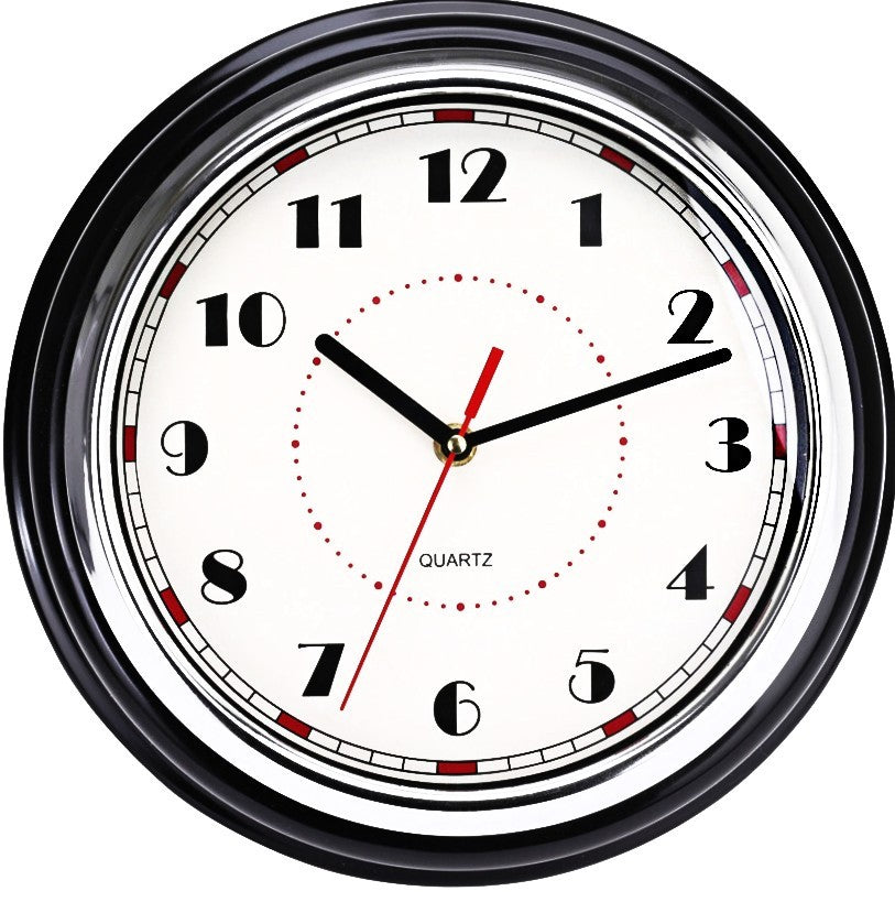 Wanduhr - Schwarz/Weiß - Ø30 cm