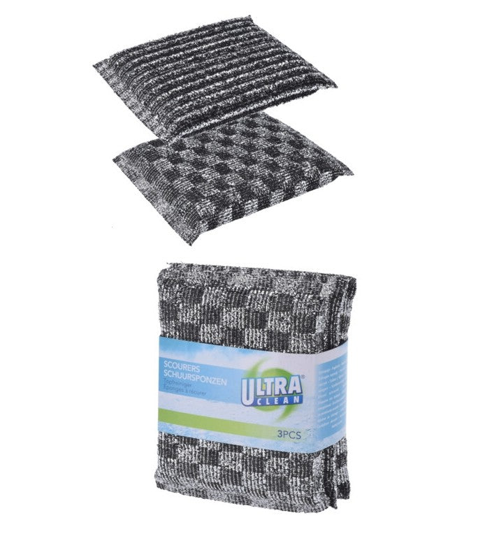 Ultra Clean - Scheuerschwämme - 3 Stück.