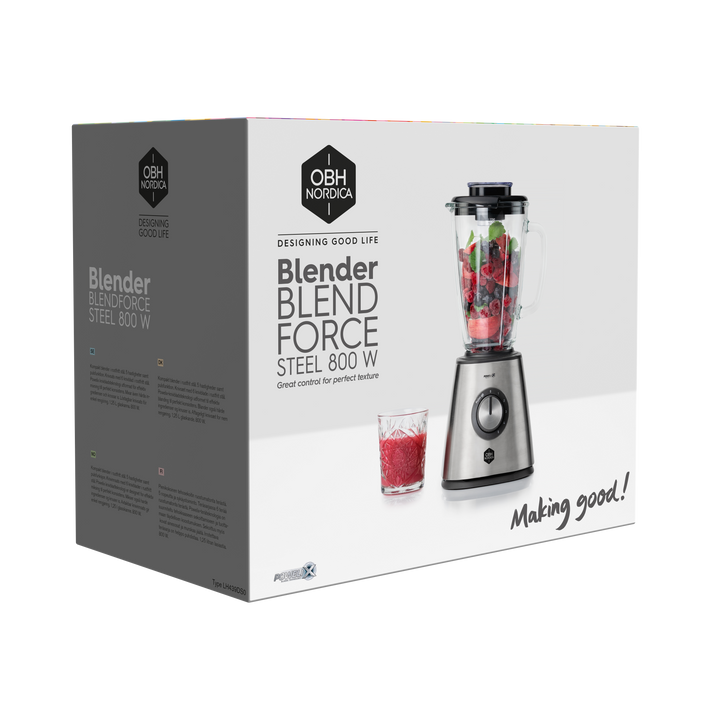OBH Nordica - Standmixer Blendforce Steel - 800 W