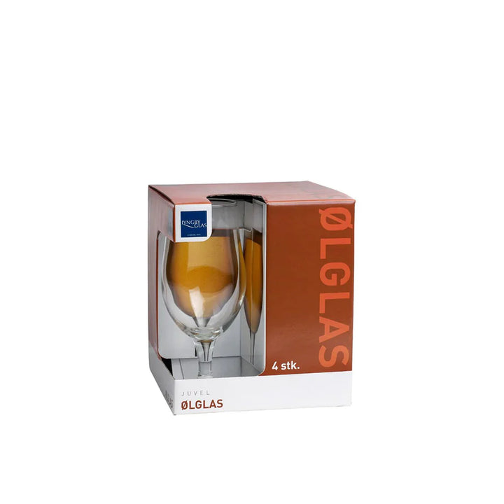 Lyngby Glass - Juvel Bierglas 49 cl - 4 Stück.