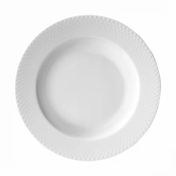 Lyngby Porzellan – Rhombe tiefer Teller, weiß, 23 cm