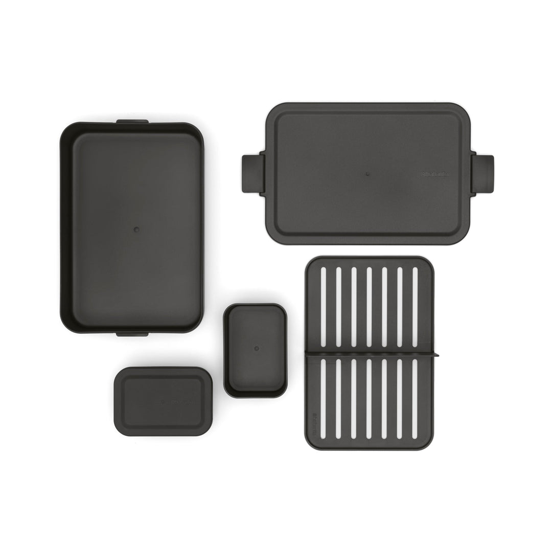 Brabantia – Make & Take Lunchbox Bento Fächer, groß, Grau