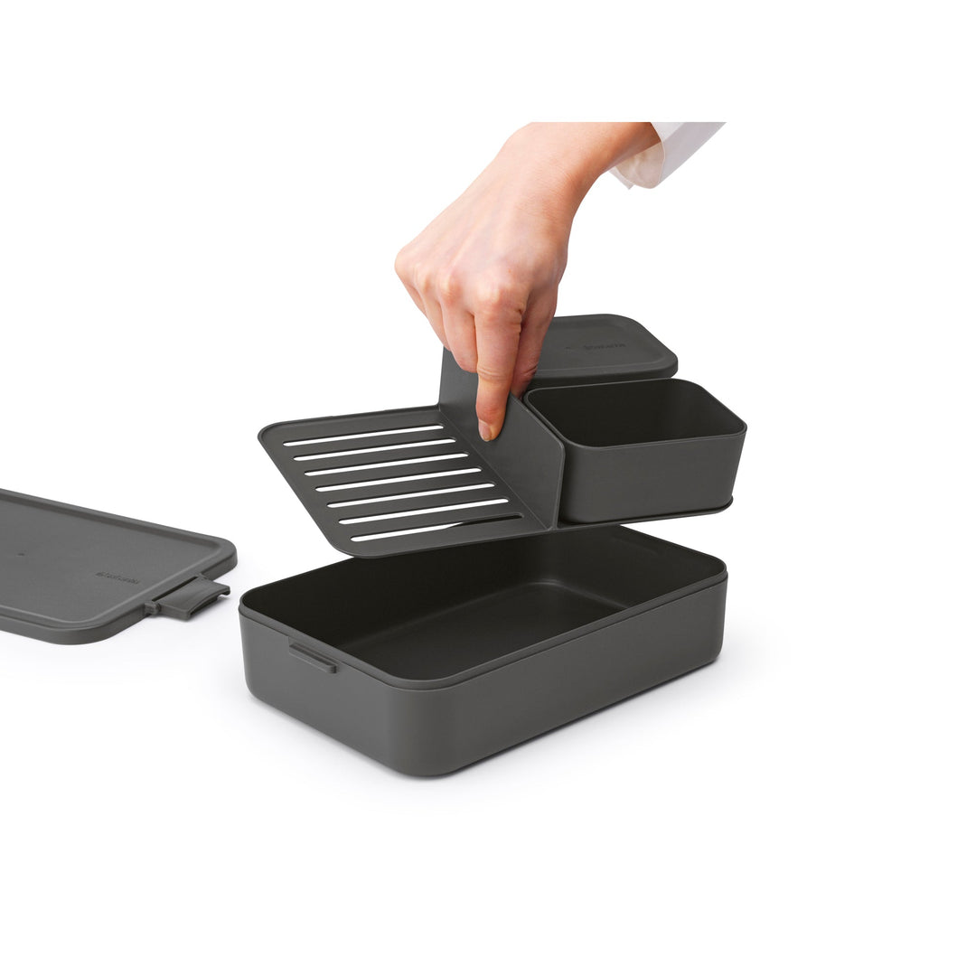 Brabantia – Make & Take Lunchbox Bento Fächer, groß, Grau