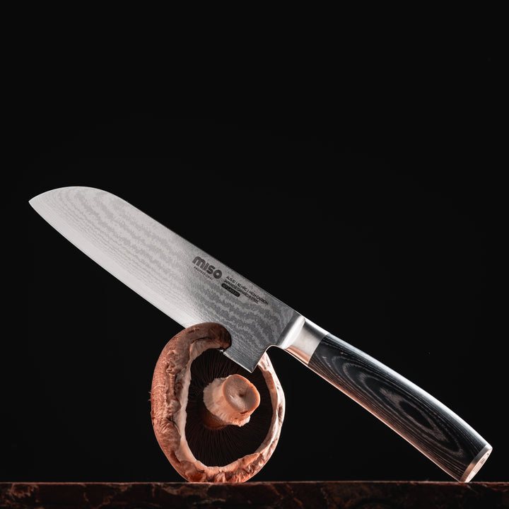 Miso Kochgeschirr – Damast-Profi-Santokumesser – 18 cm / 7 Zoll
