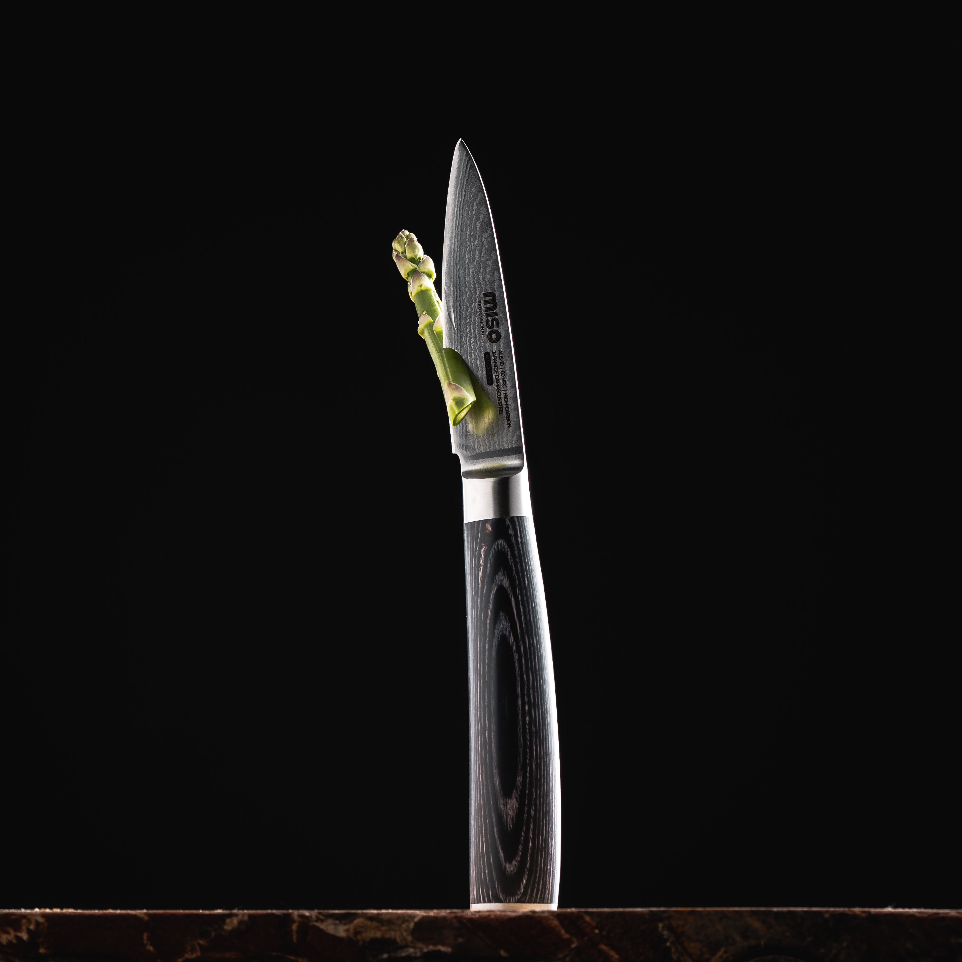 Miso Kochgeschirr - Damast Profi-Kräutermesser 9 cm / 3,5"