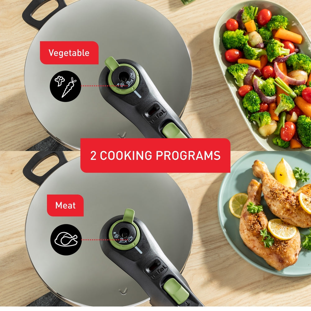 Tefal - Trykkoger Secure Trendy 8 L med dampindsats