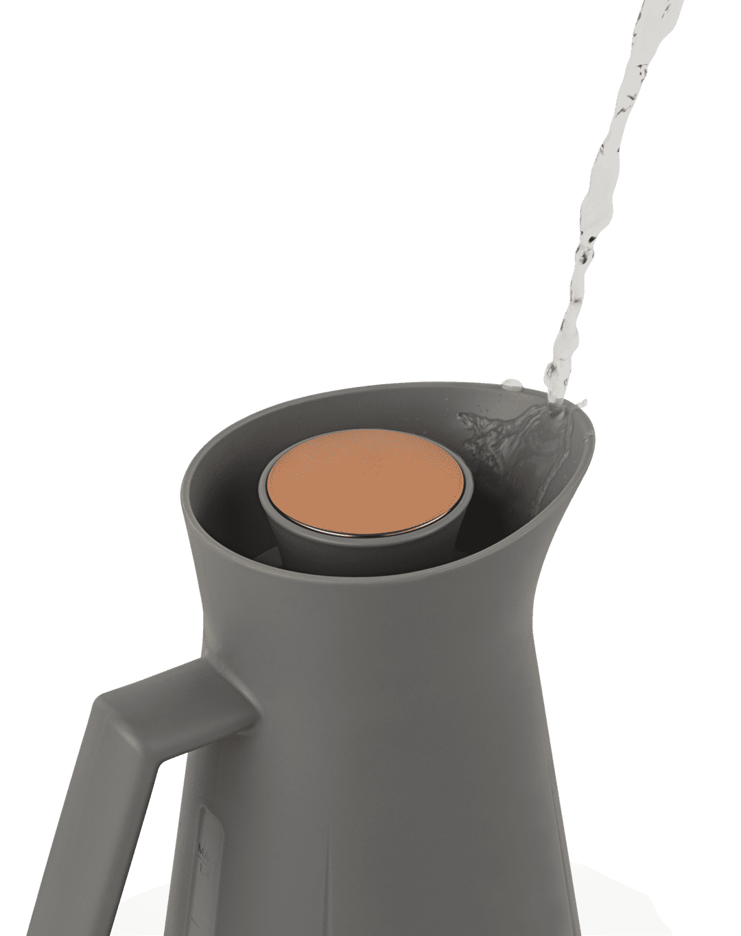Rosendahl - Grand Cru Wasserkocher 1,4 l, aschgrau/patinierter Stahl