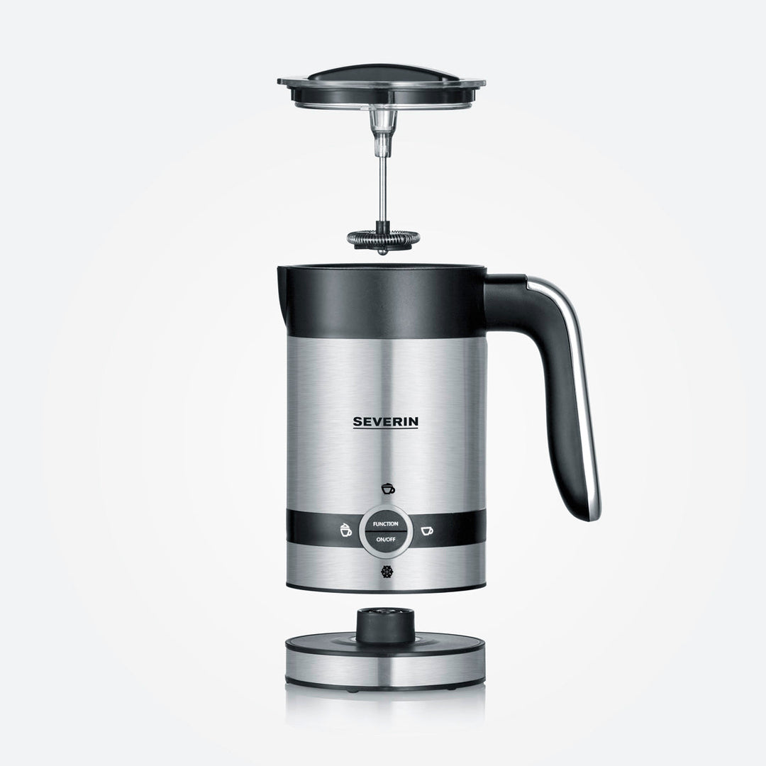 Severin - Milchaufschäumer 450 W Stahl/Schwarz